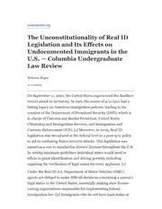 unconstitutionality of real id